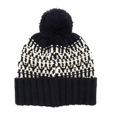 Centered Bobble Beanie Hat